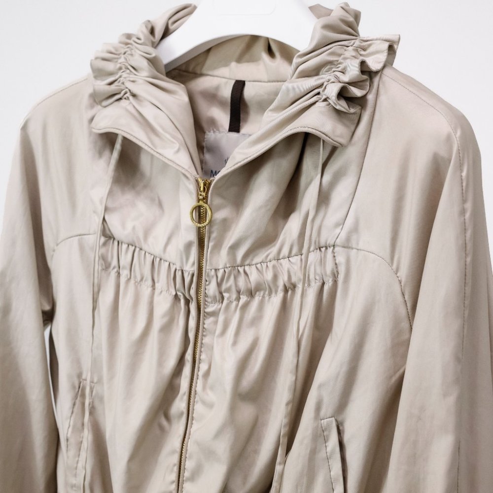Moncler Champagne Gold Drawstring Ruffle Jacket - Picture 3 of 14